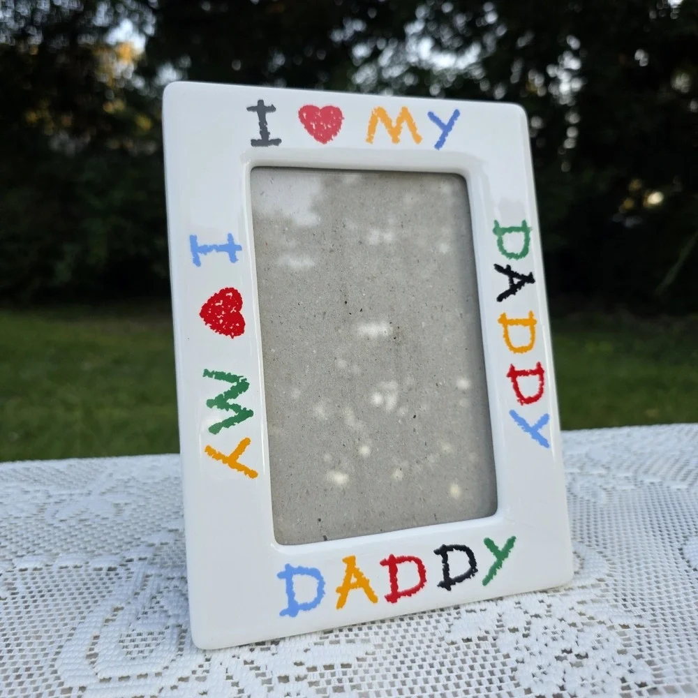 Vintage 90s I LOVE MY DADDY Picture Frame 6x8